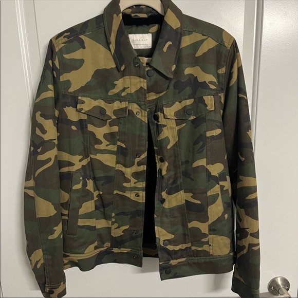 Zara Fur-lined Denim Trucker Jacket, Small - Picture 1 of 16